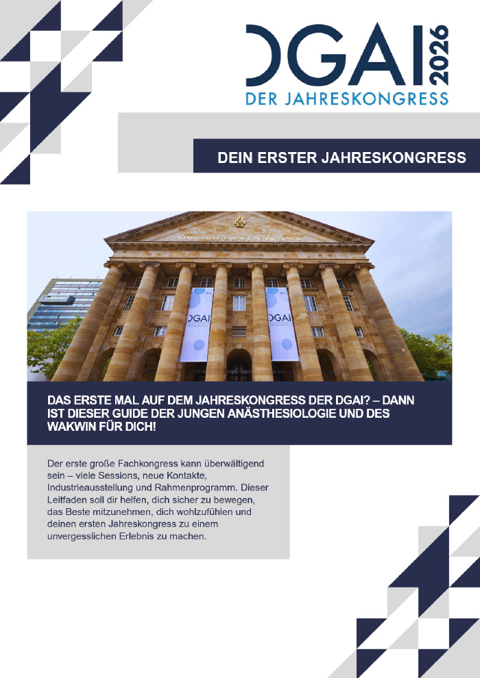 Dein erster DGAI-Jahreskongress Broschüre
